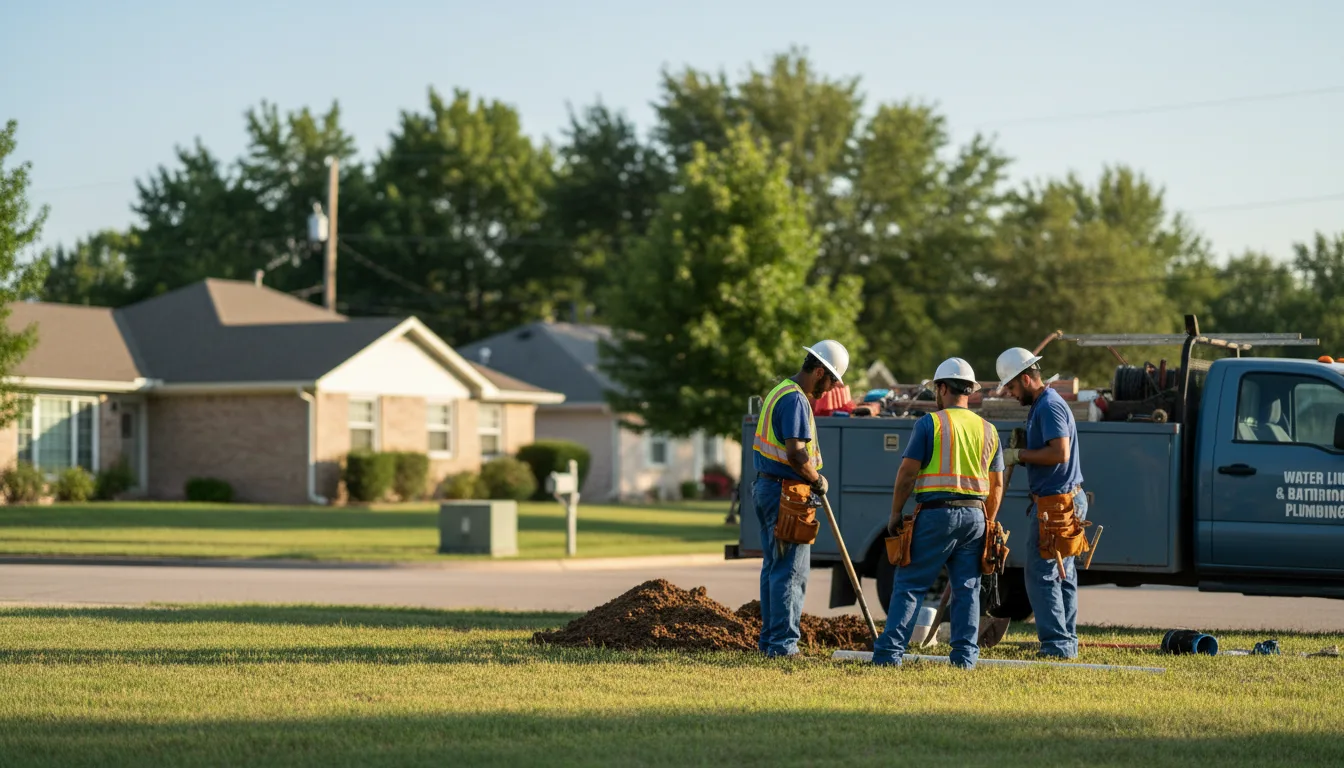 Residential water line and bathroom plumbing service in Mayfield, KY